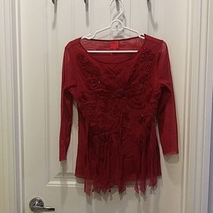 Women's 3/4 sleeve red Very Vera